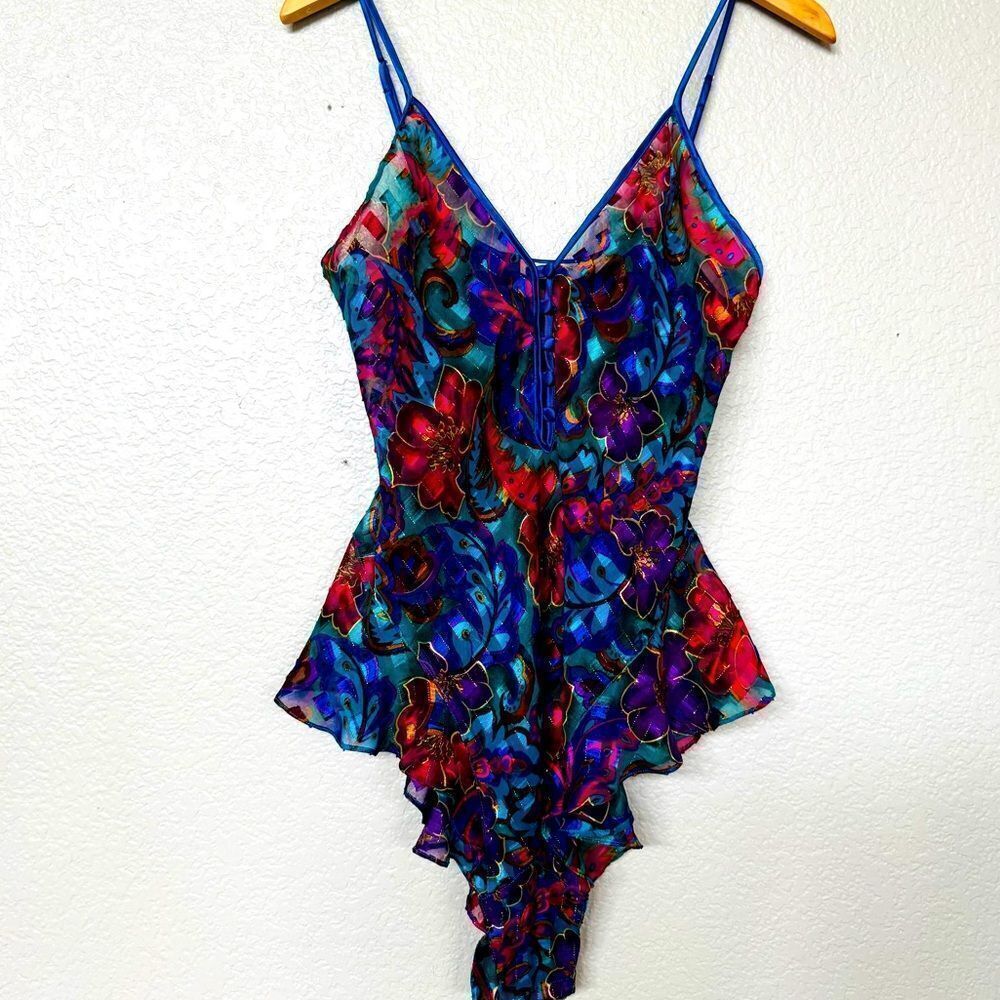 Vintage Victoria’s Secret Lingerie Jewel Tone Bodysuit M